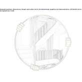 Wall mirror in a round frame Purda