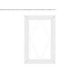 Leather mirror, rectangular, mounted on the wall Caykara