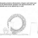 Mirror in a round frame Borutta