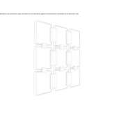 Wooden mirror mounted on the wall in a frame Kopoma