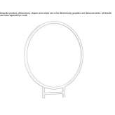 Oval mirror with a metal frame Momence