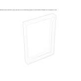 A mirror hanging in a rectangular frame Kobior
