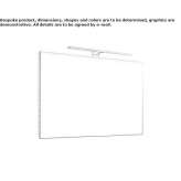 Wall-mounted bathroom mirror with integrated lighting Lanus