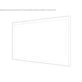 Rectangular mirror with integrated lighting Yucebag