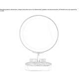 A round, metal mirror on the countertop Mikulov