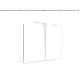 Wall-mounted mirror with cabinet Lanus