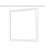 A square, oak mirror hanging on the wall Belis