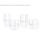 Okrągły wazon z dmuchanego szkła Shafter