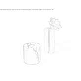 Round marble vase on a leg Basye