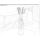 Vase / fragrance for a home made of marble and blown glass Kronau