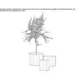 Vase / flower pot made of brushed steel Jonuta