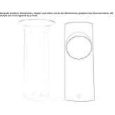 Glass and aluminum vase Hilldale