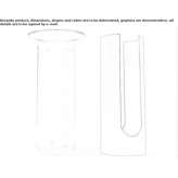 Glass and aluminum vase Hilldale