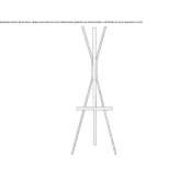 Ash and metal clothes rack Offstein