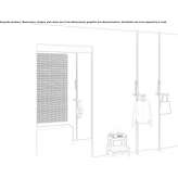 Aluminum clothes hanger with floor and ceiling mounting Soechau