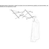 Metalowy wieszak na ubrania montowany do ściany Brunssum