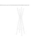 Solid wood clothes rack Mezin