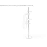 Stainless steel and wood clothes rack Auswil