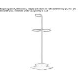 A painted metal umbrella stand standing on the floor Ryazhsk