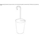 Umbrella stand made of ABS and metal Hemsbach