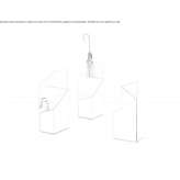 Umbrella stand made of powder-coated steel Corail