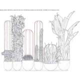 Tall round flowerpot Putevka