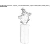 Tall round flower pot made of natural stone Mirabel