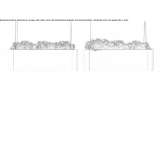 Hanging aluminum flower pot Vestreno