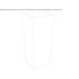 Square polyethylene flowerpot with lighting Loxstedt