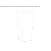 Square polyethylene flowerpot with lighting Arradon