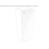 Tall square flower pot made of polyethylene Loxstedt