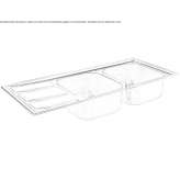 Two-bowl built-in stainless steel sink with drainer Rzepedz
