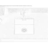 Single steel suspended sink Toro