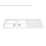 2-bowl built-in stainless steel sink Zory