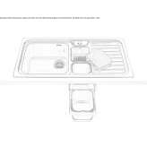 Built-in stainless steel sink Zory