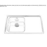 Built-in stainless steel sink Zory