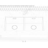 2-bowl steel concealed sink Barras