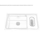Built-in stainless steel sink with drainer Zory