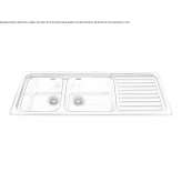 2-bowl built-in stainless steel sink Zory