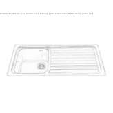 Built-in stainless steel sink Zory