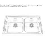 2-bowl built-in stainless steel sink Zory