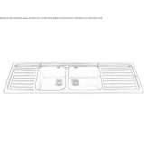 2-bowl built-in stainless steel sink Zory