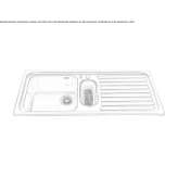 Built-in stainless steel sink with drainer Zory