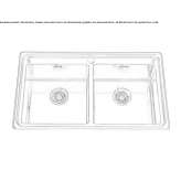 2-bowl built-in stainless steel sink Zory
