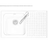 Built-in single stainless steel sink with drainer Ermlitz