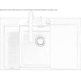 Built-in single stainless steel sink Crick