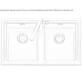 2-bowl built-in stainless steel sink Prades