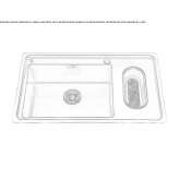 Built-in stainless steel sink Zory