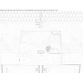 Single undermount sink in Carrara marble Ixtepec
