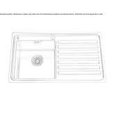 Built-in stainless steel sink Zory